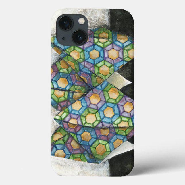 Origami Fortune Teller on Geometric Paper Case-Mate iPhone Case (Back)