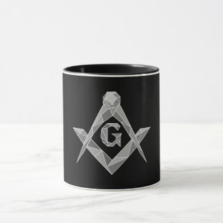 Origami freemasonry symbol mug