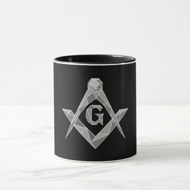 Origami freemasonry symbol mug (Center)