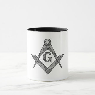 Origami freemasonry symbol mug