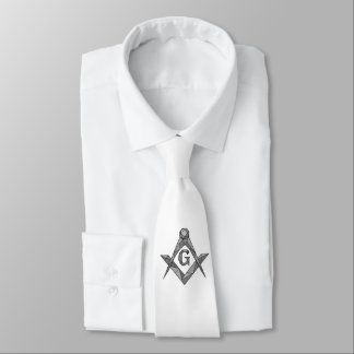 Origami freemasonry symbol tie