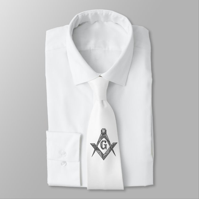 Origami freemasonry symbol tie (Tied)