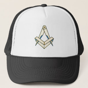 Origami freemasonry symbol trucker hat