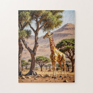 Origami Giraffe Safari Themed Jigsaw Puzzle
