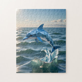 Origami Graceful Dolphin Jigsaw Puzzle