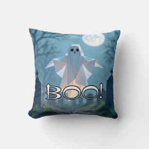Origami Halloween Scary Ghost Silly Cushion
