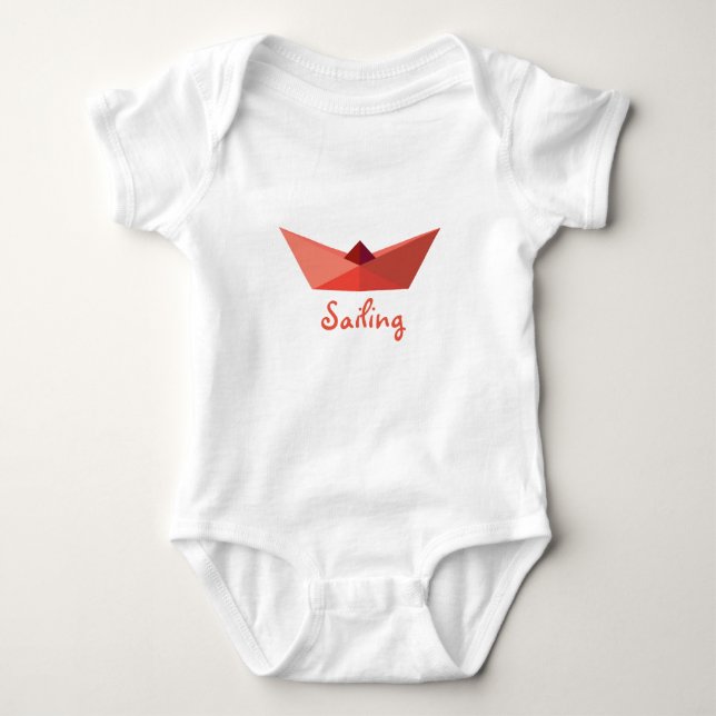 Origami Hat Salinng Baby Bodysuit (Front)