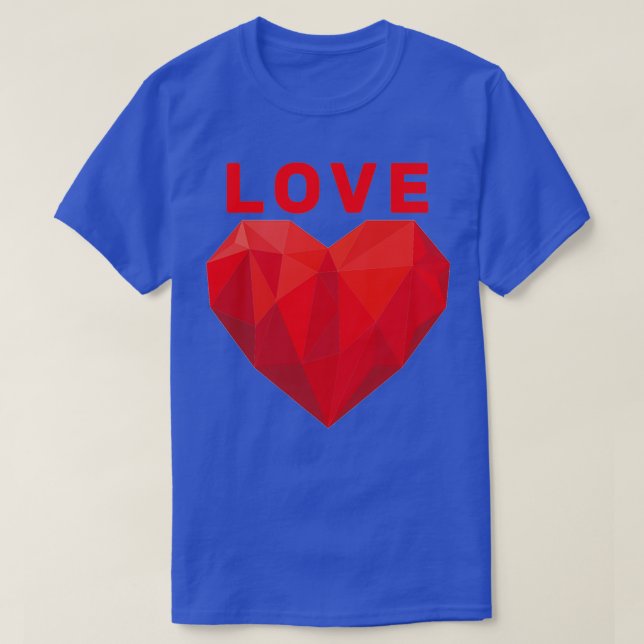 Origami Heart Love T-Shirt (Design Front)