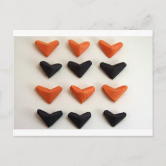 Origami hearts postcard