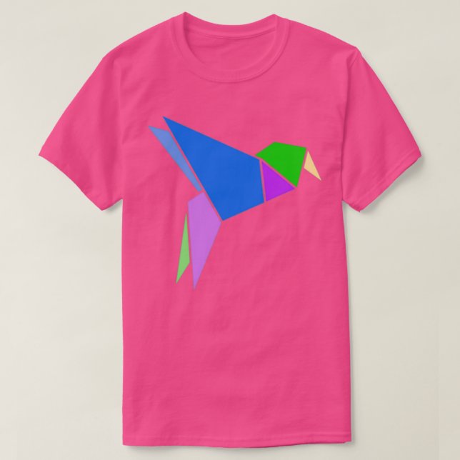 Origami Hummingbird 9 T-Shirt (Design Front)