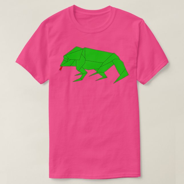 Origami Iguana T-Shirt (Design Front)