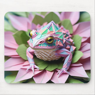 Origami jewel frog mouse mat