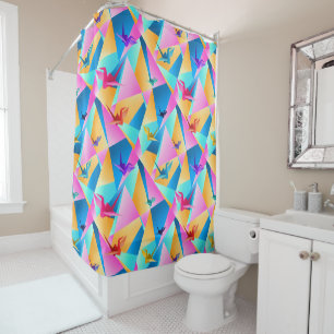 Origami Kaleidoscope Shower Curtain