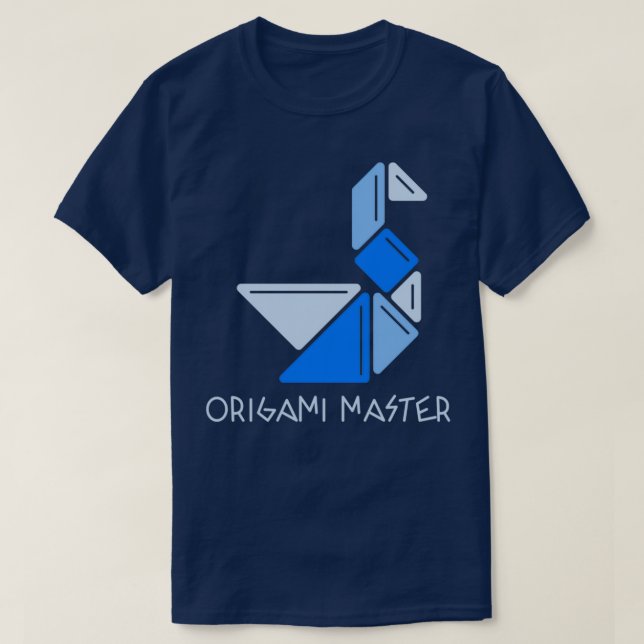 Origami Master Crane Paper Folding T-Shirt (Design Front)