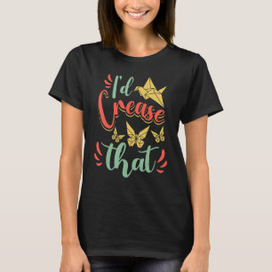 Origami Master Paper Folding Craft Crane Id Crease T-Shirt
