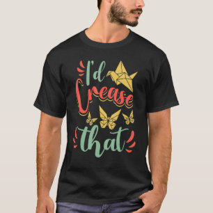 Origami Master Paper Folding Craft Crane Id Crease T-Shirt