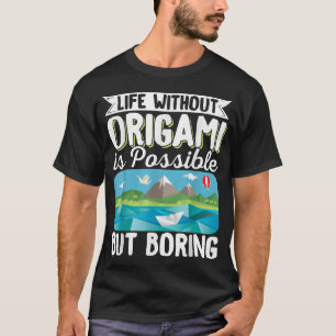 Origami Master Paper Folding Craft Crane Life With T-Shirt