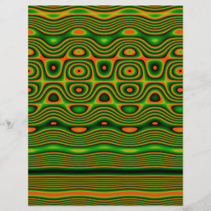 Origami Paper, Abstract Digital Tribal Art, Green Flyer