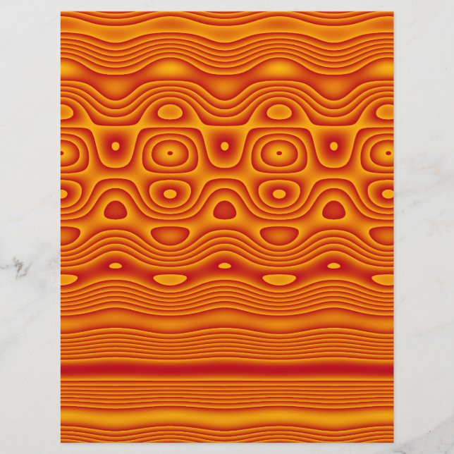 Origami Paper, Abstract Digital Tribal Art, Orange Flyer (Front)