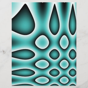 Origami Paper, Aqua Blue Abstract Dots & Teardrops Flyer