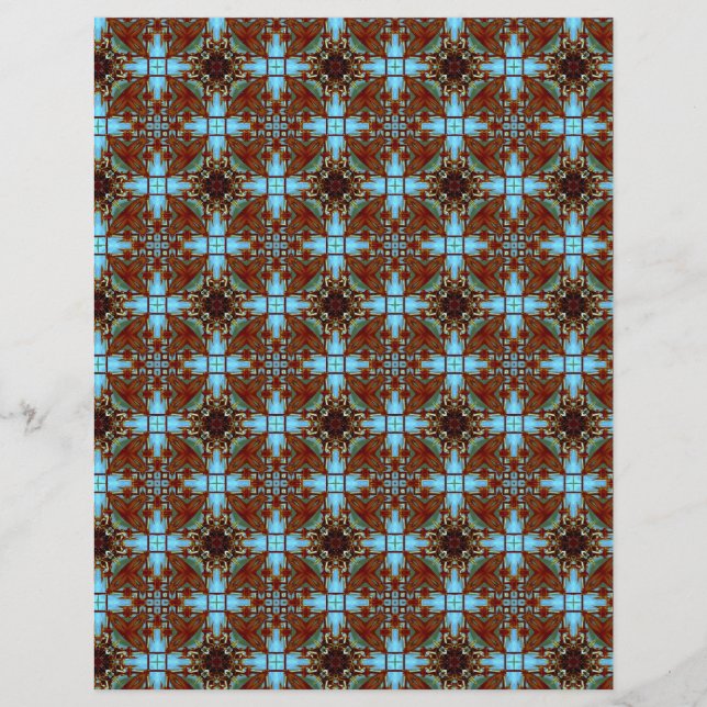 Origami Paper Blue Brown Customisable Hobby Art (Front)