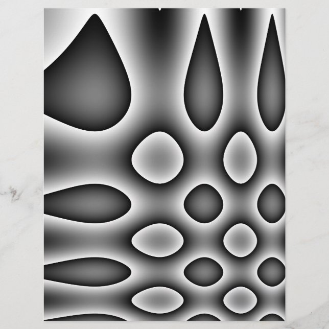 Origami Paper, Grey Abstract Dots & Teardrops Flyer (Front)