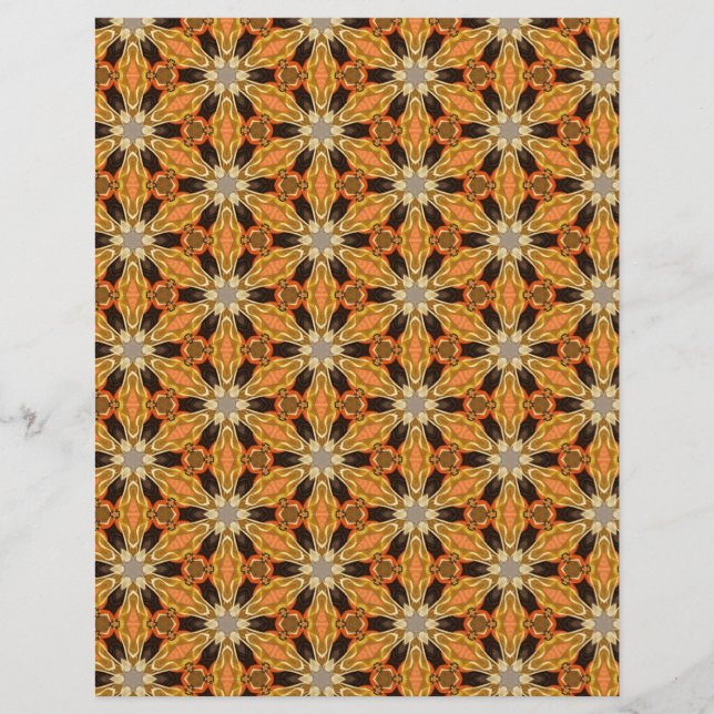 Origami Paper Orange Black Customisable Hobby Art (Front)