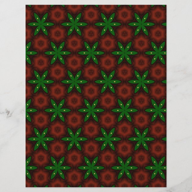 Origami Paper Red Green Customisable Hobby Art (Front)