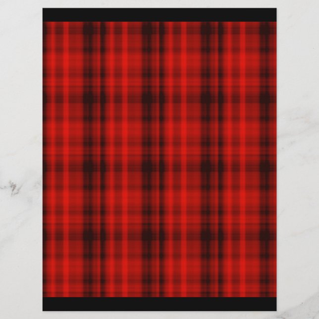 Origami Paper Red Plaid Customisable Hobby Art (Front)