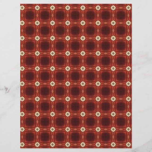 Origami Paper Tan Black Red Customisable Hobby Art (Front)