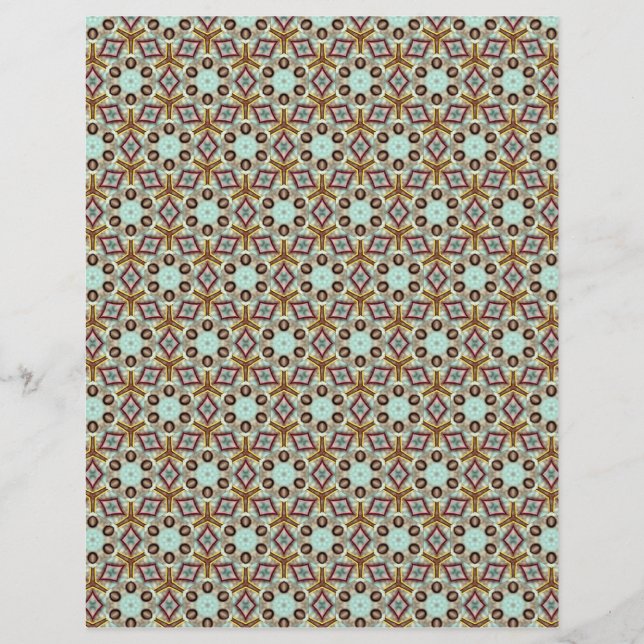 Origami Paper Tan Blue Customisable Hobby Art (Front)
