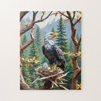 Origami Patriotic American Eagle Jigsaw Puzzle