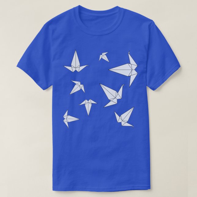 Origami Peace Cranes Lilac T-Shirt (Design Front)