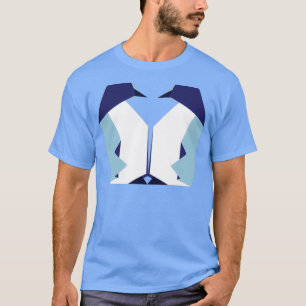 origami pengiun couple pattern T-Shirt