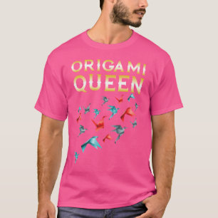 Origami Queen Japanese Paper Folding Art Women Gif T-Shirt