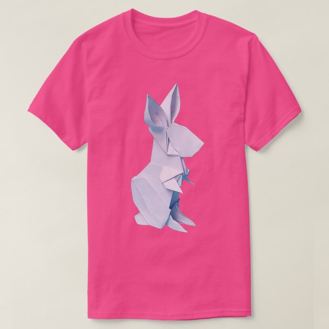 Origami rabbit white bunny T-Shirt (Design Front)
