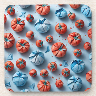 Origami Tomatoes Pattern Coaster