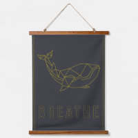 Origami whale affirmation poster to self-accept