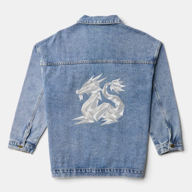 Origami Year of the Dragon Denim Jacket (Back)
