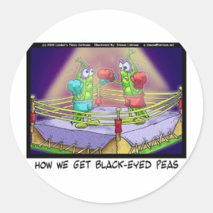 Origin Of Black Eye Peas Funny Boxing Tees/Gifts Classic Round Sticker