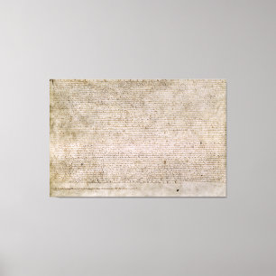 ORIGINAL 1215 Magna Carta British Library Canvas Print