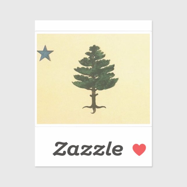 Original 1901 Maine State Pine Tree Flag (Sheet)