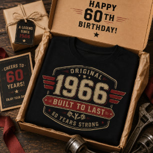 Original 1966 Built To Last Vintage 60 Year T-Shirt