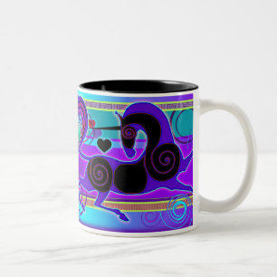 Original 2014 Valentine's Day UNICORN MinkMug Two-Tone Coffee Mug