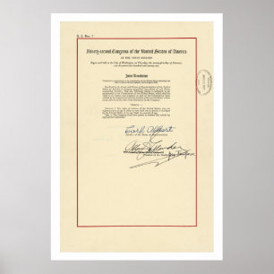 ORIGINAL 26th Amendment U.S. Constitution Poster