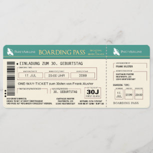 original 30th birthday invitation card