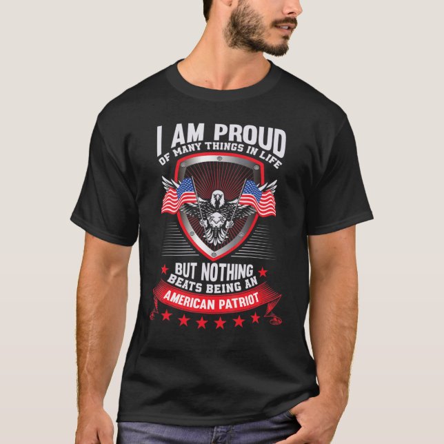 Original 4th Of July America Proud Patriot Est 177 T-Shirt (Front)