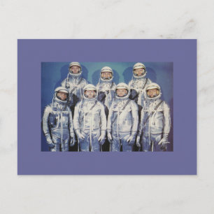 Original 7 Mercury Astronauts Postcard