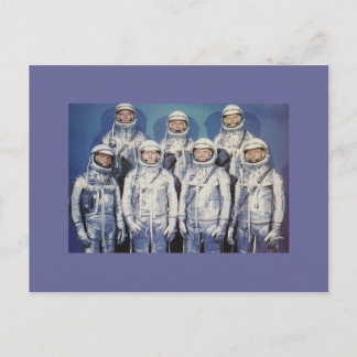 Original  7 Mercury Astronauts Postcard