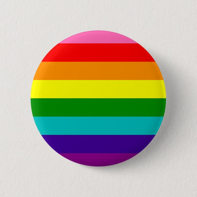 Original 8-Stripe Pride Flag 6 Cm Round Badge (Front)